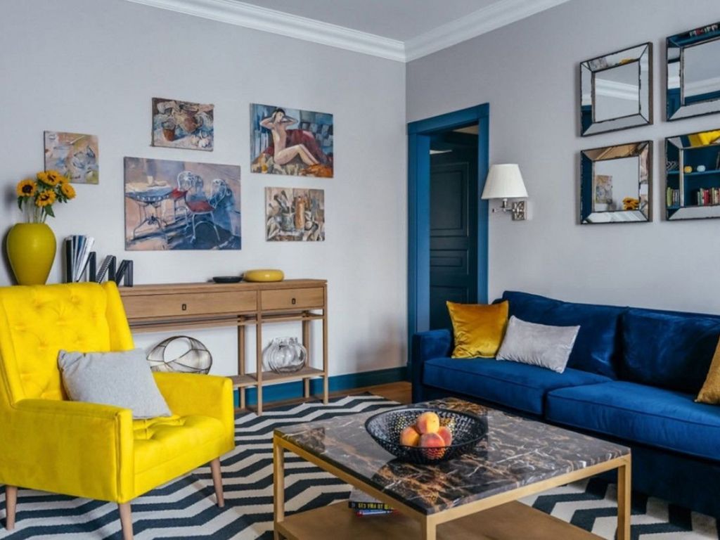 DEC - Decoração de casa azul: sala