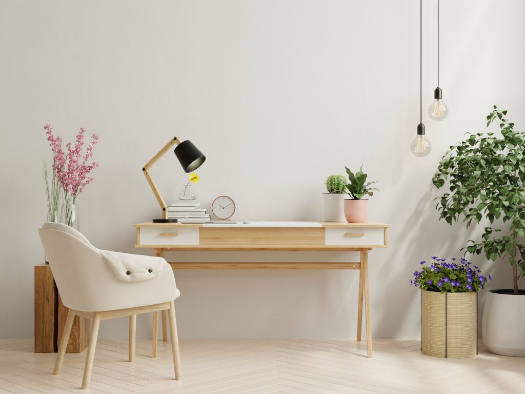 DEC - Decoração de casa branca: Escritório Branco