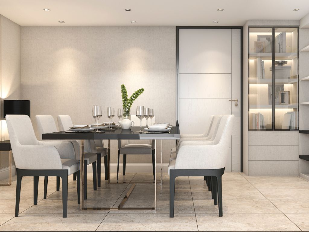 DEC - Decoração de casa branca: Sala de jantar branca