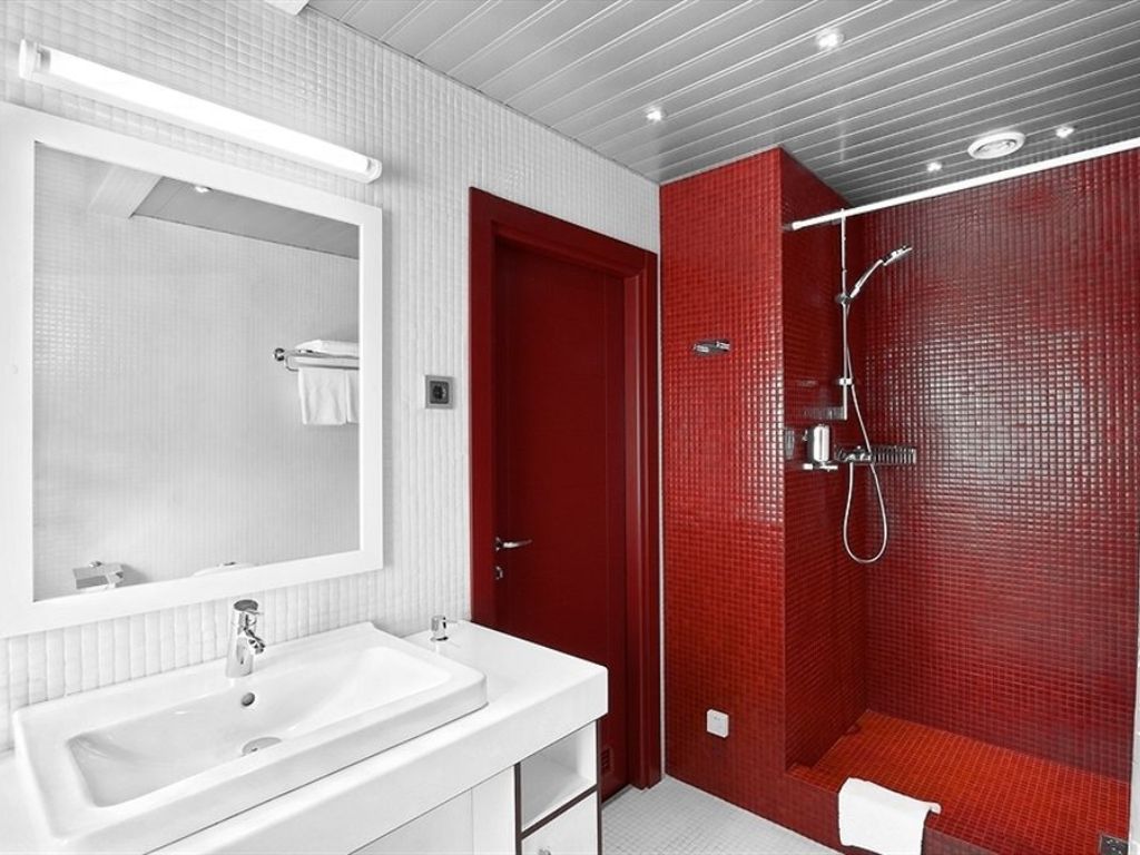 DEC - Decoração de casa vermelha: Banheiro