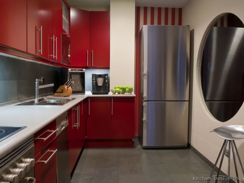 DEC - Decoração de casa vermelha: cozinha