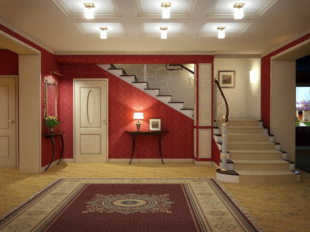 DEC - Decoração de casa vermelha: Hall de entrada