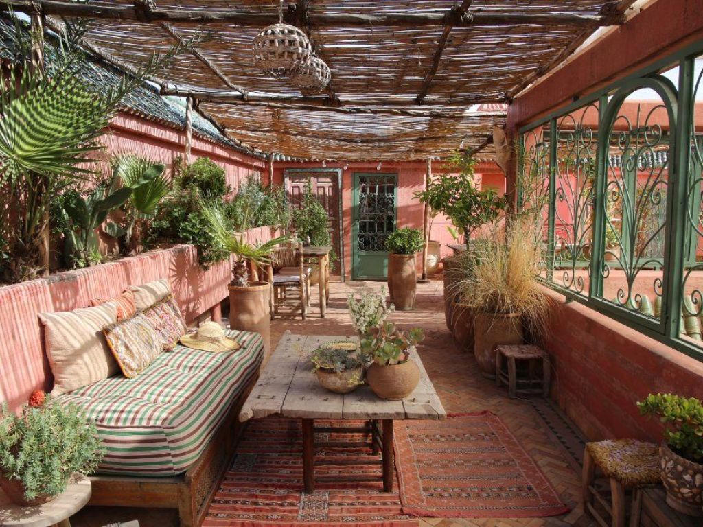 DEC - Decoração de casa vermelha: Varanda